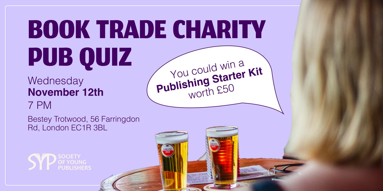 SYP London Book Trade Charity Pub Quiz