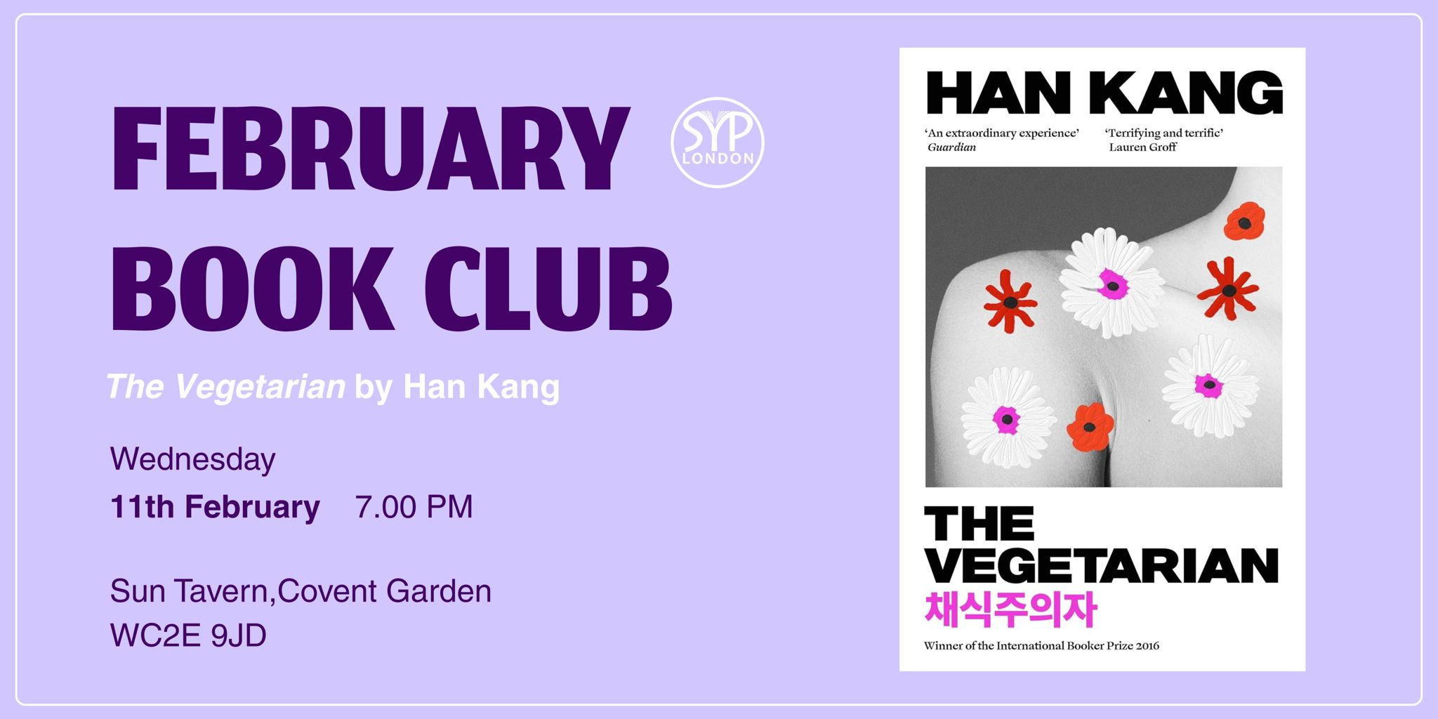 SYP London February Book Club: The Vegetarian