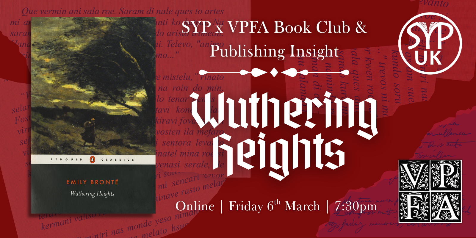 SYP UK x VPFA Book Club & Publishing Insight: Wuthering Heights