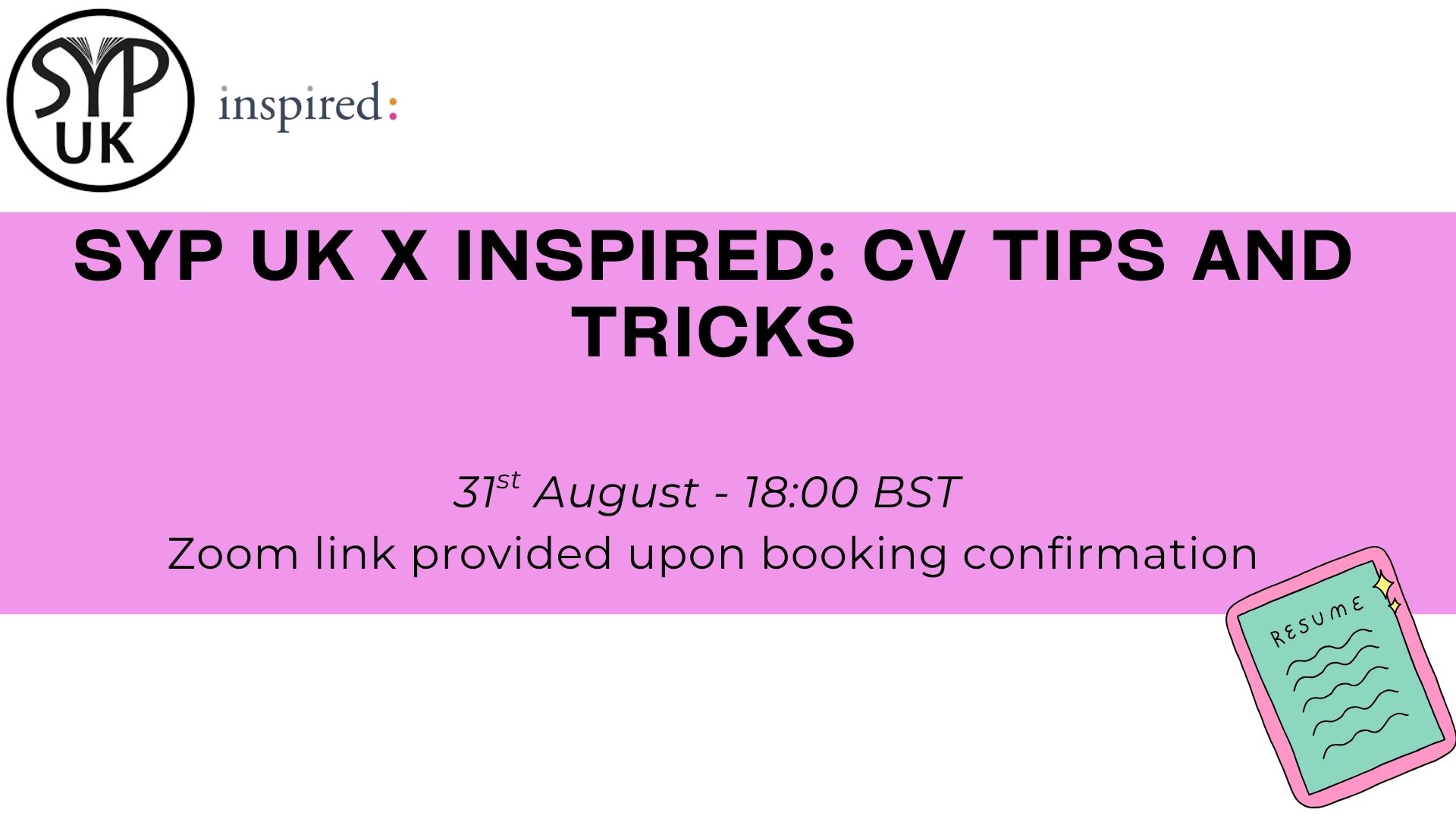 SYP UK X Inspired: CV Tips and Tricks